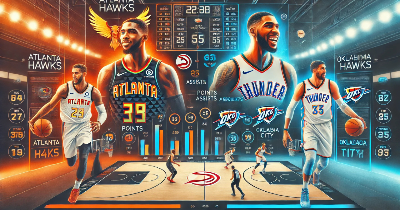 atlanta hawks vs oklahoma city thunder match player stats