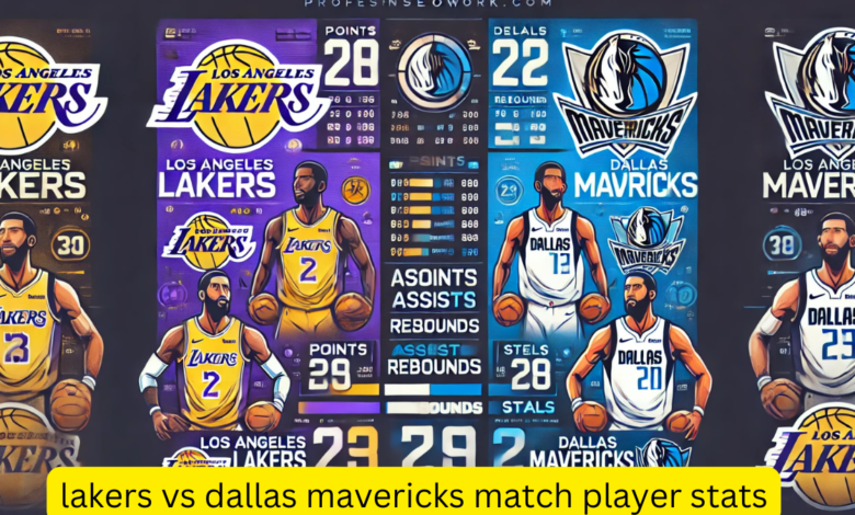 lakers vs dallas mavericks match player stats