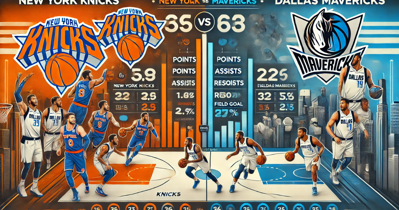 knicks vs dallas mavericks match player stats