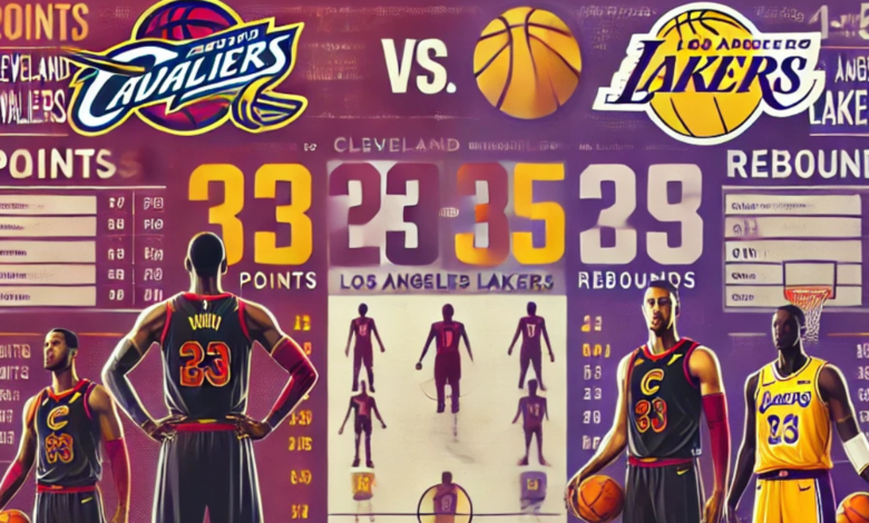 cleveland cavaliers vs lakers match player stats